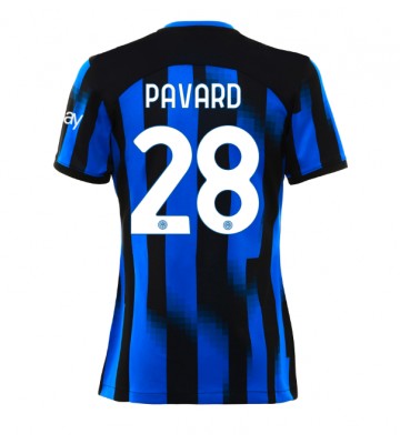 Inter Milan Benjamin Pavard #28 Replika Hjemmebanetrøje Dame 2023-24 Kortærmet